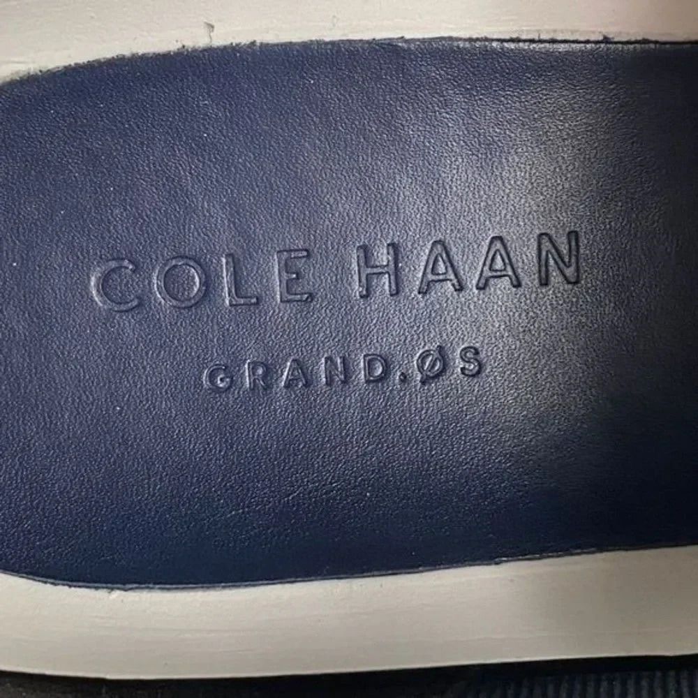 Cole haan original Classic Grand Plain Oxford Shoes Mens 11 M Navy‎ Lace Up - Picture 12 of 14